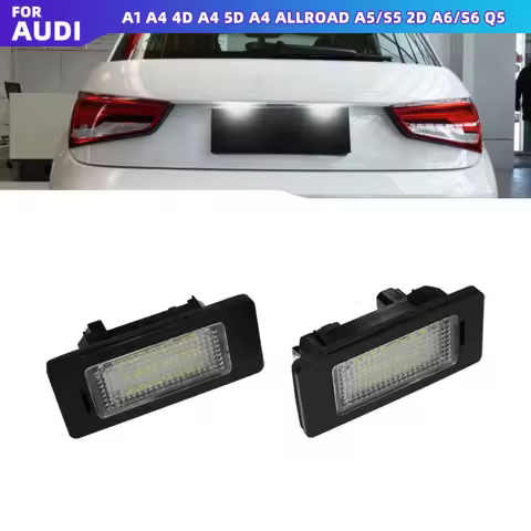 Canbus Error Free LED License Plate Light For Audi A1 A4 B8 4D 5D A5 S5 2D 5D A6 S6 For VW Golf Pass