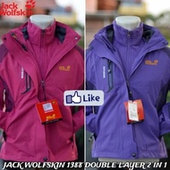 Jaket Gunung Wanita Jack Wolfskin Double Layer 2in1 Polar Grade Origin