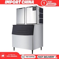 Mesin Es Batu Kristal 1 Ton Commercial Ice Maker 1000KG/24JAM Ice Cube Machine 1000 Kg