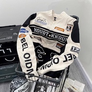 YAZHINIAO เสื้อนอกของผู้ชายเสื้อแจ็คเก็ตบอมเบอร์ปักลายตัวอักษร Jaket Baseball ดีไซน์เฉพาะส่วนบางของผ