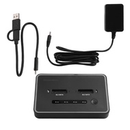 Offline Clone Dual Protocol M.2 Ssd Case Ssd Docking Station Type C for 2 Bay SSD Enclosure EU Plug