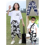 Children's Panda Cotton Jogging Pants Mosquito-proof Pants Unisex 5 to 11 years old