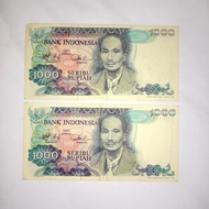 Uang KertasKuno Indonesia- th1980- 1000 Rupiah Dr Sutomo (1lbr)