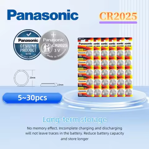 5-30pcs Original Panasonic CR2025 3V ECR2025 Lithium Battery For Car Remote Control Watch Motherboar
