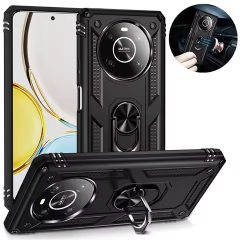 For Honor X9 X 9 4G Case Car Magnetic Metal Ring Holder Phone Case For Honor X9 4G HonorX9 4G quot; 