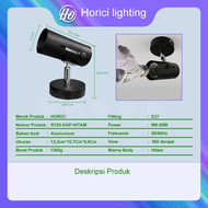 HORICI Lampu Sorot E27 Spotlight Fitting / Lampu Sorot Spot Track Rell Plafon E27 / Spotlight LED
