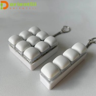 ORIENTLII Fidget Keychain, 3/4/9Keys Keys Button Finger Keyboard Cap, Relaxing DIY Keyboard Steamed 