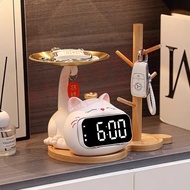 ST/🪁Difang Lucky Cat Clock Light Luxury Decoration High-End Decoration Key Storage Entrance Moving into the New House Mo