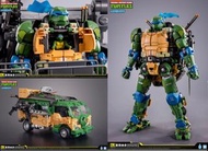 HeatBoys - 火仔動漫 HB0018  超合金 變形 合金機甲 忍者龜 萊昂納多 Leonardo 忍者神龜 Action Figure 載具- 龜車形態變形功能：由機甲忍者龜變形成龜車，兩種