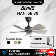 ALPHA HANI 5B 36 inches LED / Non LED DC Ceiling Fan with Remote Control