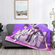 Omori Game Blanket Flannel Printed Anime Breathable Lightweight Throw Blankets for Bed Bedroom Beddi