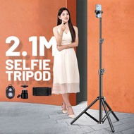 Shutter Tripod With Selfie Holder Ring Aluminum For Phone 210CM Live Photography Light