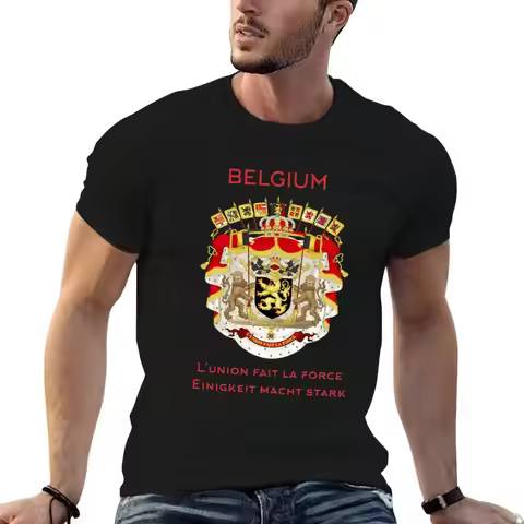 Belgium T-Shirt t shirts for man graphic vintage man t shirt summer man t shirt cotton T-shirt