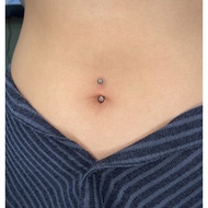 Titanium G23 navel piercing, small ball size