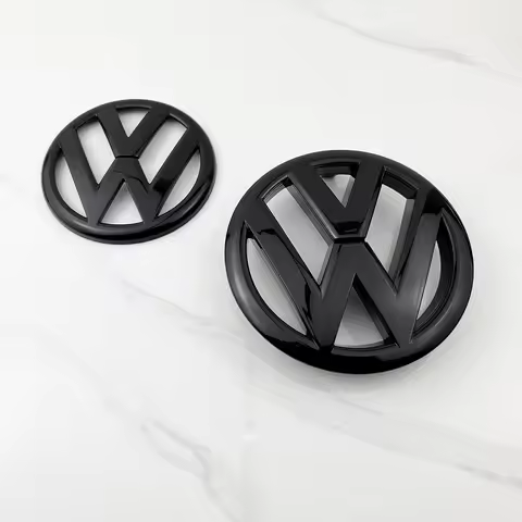 2pcs Gloss Black Replacement 135mm Front Grill emblem or 110mm Rear Trunk Lid badge for Volkswagen G