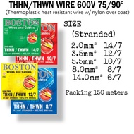 Boston THHN/THWN wire and cable, genuine high quality! meters per box