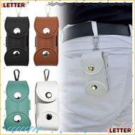 LETTER1 Golf Ball Storage Pouch, With Metal Buckle PU Leather Golf Ball Bag, Portable Small Waist Bag Men Women