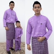 BAJU MELAYU  DEWASA BUDAK LELAKI AYAH ANAK WARNA LILAC PURPLE