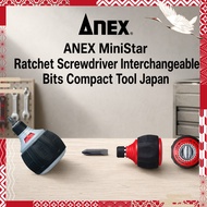 ANEX MiniStar Ratchet Screwdriver Interchangeable Bits Compact Tool Japan