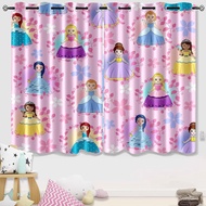 Langsir puteri untuk bilik gadis kecil Pink Princess Blackout langsir Cute Little Princess bercetak 