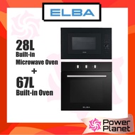 Elba Built-in Microwave Oven EMO-Q2881BI(BK) 6-Power Levels + Built-in Oven DIVO EBO-N6770(BK) 7 Fun