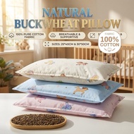 100% Cotton Kids Unicorn Pillow Buckwheat Husk Neck Support Envelope Case 25x40cm 30x50cm 儿童荞麦枕 Bant