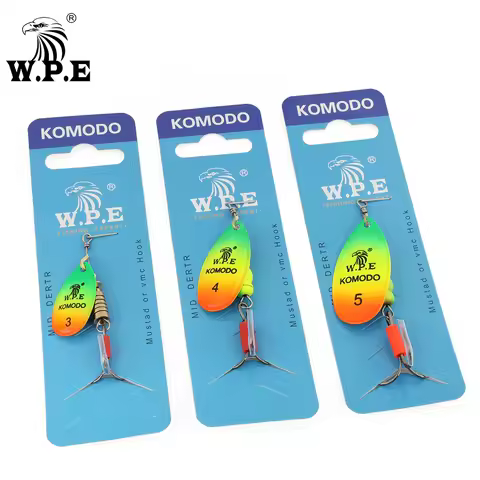 W.P.E 1pcs Spinner Fishing Lure 3#/4#/5# 6.8g/9.5g/13.4g Spoon Fishing Lure Brass Metal SwimBaits Ba