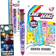 Care Bears Scented Pen Set - 10 Color in One Ballpoint Pen Gift Bundle for Kids Plus Scented Sticker