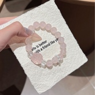 [Girl Phoenix Nine] Horse Pink Crystal Phoenix Nine Bracelet diy Handmade Round Beads Natural Crysta