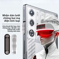 Miếng Dán Loa Chống Bụi Bằng Kim Loại Laser 9Spro Nubia Red Magic 10/10S pro 8 Pro+ Bảo Vệ Chống Bụi