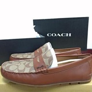 連假 Coach 精品男鞋 四季款 經典老花 樂福鞋 loafers 牛皮 紳士 正式 休閒