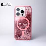 GALADO Sparkle Blossom For iP 16/15/14/13 Pink Glitter Shock Proof Case iPhone 15 Custom Name