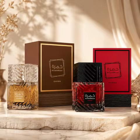 Unisex Perfume Gift Set,Khamrah Qahwa & Khamrah Karaz Eau De Parfum 100ml Each,Long Lasting Gourmand