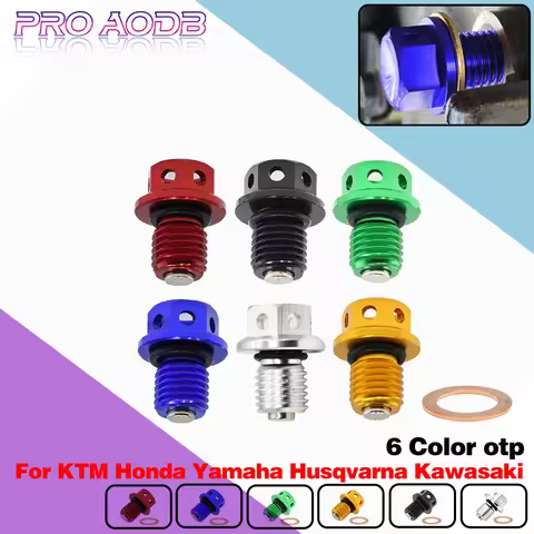 M12xP1.5 Magnetic Oil Drain Plug Bolt Screw For Husqvarna TC TE FC FE TX FX 125-501 2014-2020 Kawasa