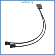 KOK 4-Pin Male to 3-Pin 4-Pin PWM for Case Fan Adapter Connector Cable 27cm 10