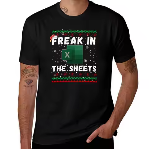 Freak in the Sheets - Excel Funny Ugly Christmas T-Shirt Basic Casual Wear Short Sleeve Top T-Shirt