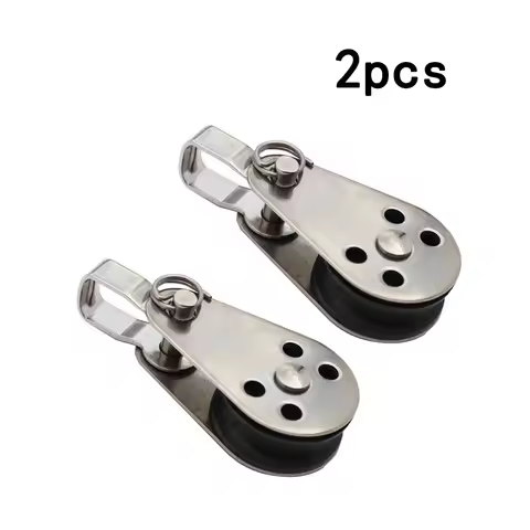 Ensure Stability and Safety Anchor Trolley System with Stainless Steel Pulley Block 2PCS Canoe Boat 