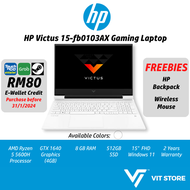 HP Victus 15-fb0103AX Gaming Laptop (AMD Ryzen 5 5600H, 8GB, 512GB, GTX 1650, 15'' FHD) Ceramic White