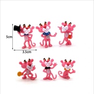 Pink Panther Six-Piece Set Cake Decoration Decoration Toy Baby Birthday Party Baking Dress Up 7.19 9