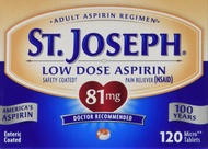 St. Joseph Low Dose Aspirin-- 81 mg - 120 Tablets
