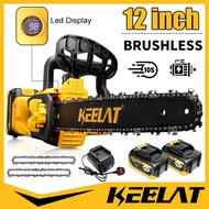 Keelat 10"12" Inch 20V Chainsaw Battery Cordless Electric Saw Lithium Battery Mini Chain Saw Mesin G