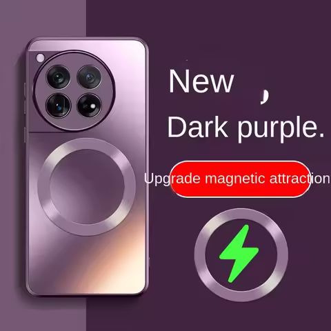 AG Magnetic Matte Silicone Case For OnePlus 13R 12 11 Wireless Charging Shockproof Hard PC Bumper Fo