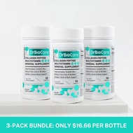 DrBioCare Collagen Peptide 3 bottle, Vitamin & Mineral, Contains Vitamin d3, Vitamin C, Probiotics, 