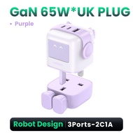 UGREEN Uno 65W GaN Charger 3Ports 2C1A- 65W Fast Charger