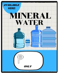 Mineral Water Available Here Signage A4 Size Laminated