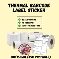 A6 Thermal Paper Label Sticker Thermal Printer Thermal Sticker Air Waybill Consignment note barcode Sticker 100*150mm