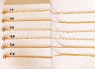 wy.fashion.jewelry.24k.stainless.steel.gold.plated.chain.and.white.size#18 unisex.necklace