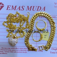 Set Perhiasan Emas Asli Kadar 700 Berat 7gram Ada Surat Dan Kodenya