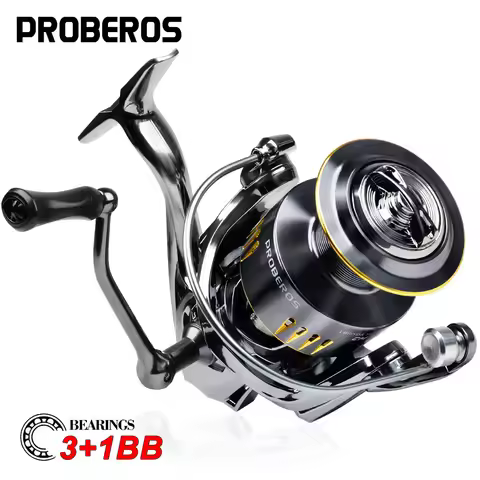 5.2:1 Long Cast Spinning Reel 3+1BB – CNC Metal Handle Smooth Drag Right/Left Hand Deep Spool Saltwa