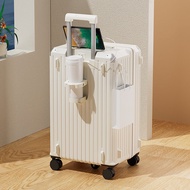กระเป๋าเดินทางความจุขนาดใหญ่ 30 นิ้ว กระเป๋าเดินทางแบบลากด้านหน้าสำหรับผู้หญิง ล้ออเนกประสงค์เงิบ กร